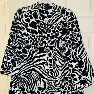 MULTIPLES SIZE XL COW PRINT BLAZER